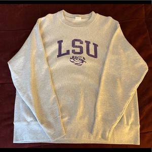LSU Champion Reverse Weave Crewneck Sweatshirt
